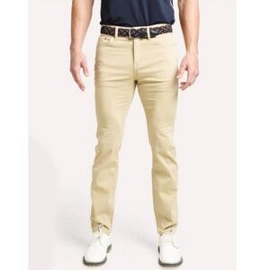 G/Fore Core 5 Pocket Tan Golf Pants 34x33 Brushed Cotton/Modal
